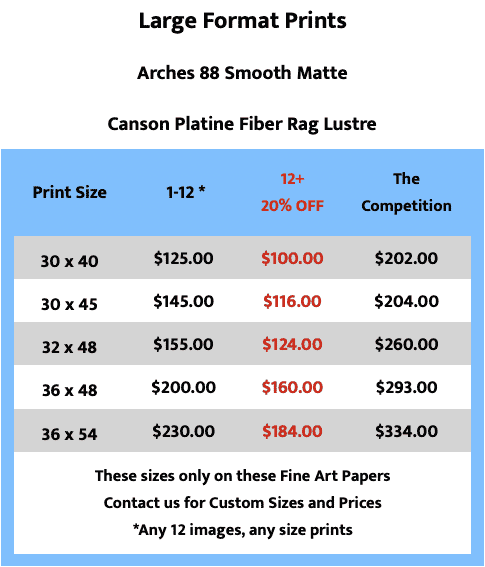 Large Format Print Prices